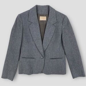 Gorgeous Vintage Pendleton Women’s Charcoal Gray Melange Wool Blazer - 10